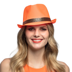 Oranžová party čiapka so stuhou